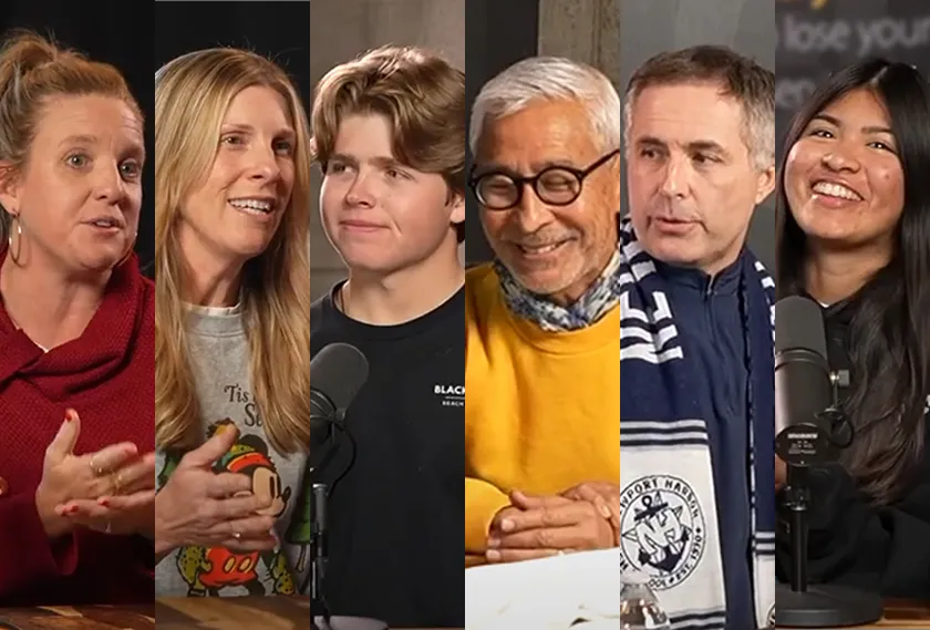 Ms. Kingsbury, Ms. Pilon, Conrad, Yoki, and Kim in Dr. Boulton's podcast