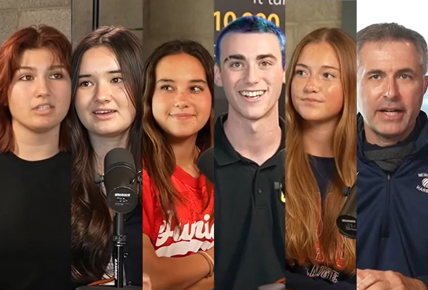 Marisa, Sophie, Bridget, Robert, Claire and Dr. Boulton in his podcast