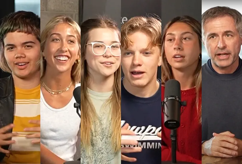 Alix, Danika, Shelby, Nicholas, Ava and Dr. Boulton in his podcast episode