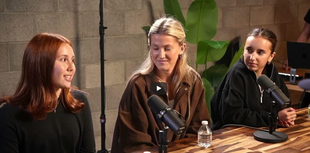 Sienna, Bella, and Lyla in Dr. Boulton's podcast