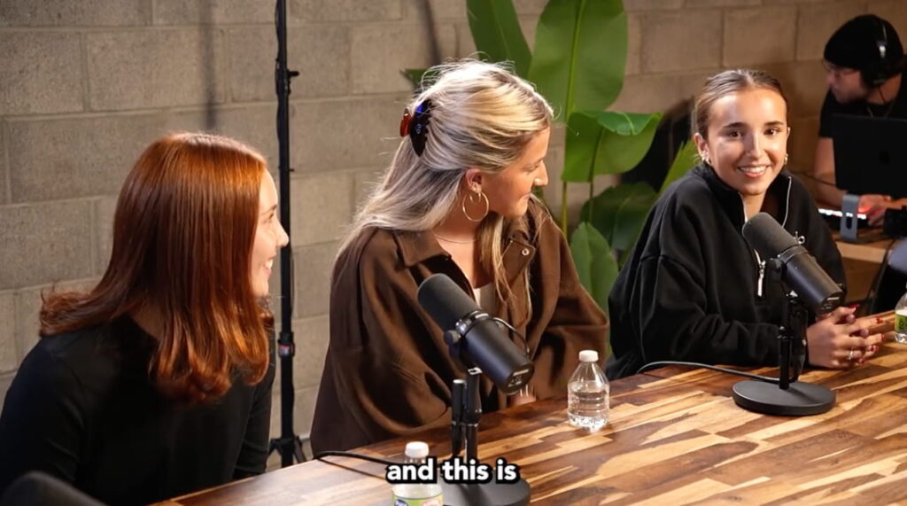 Sienna, Bella, and Lyla in Dr. Boulton's podcast