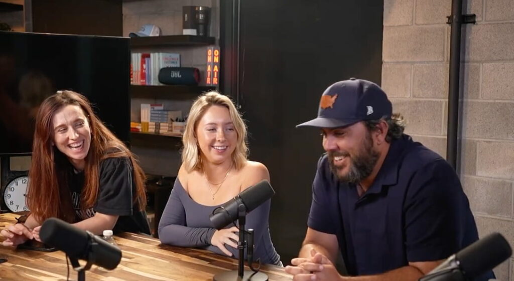 Ms. Ion, Capri, and Mr. Lee in Dr. Boulton's podcast