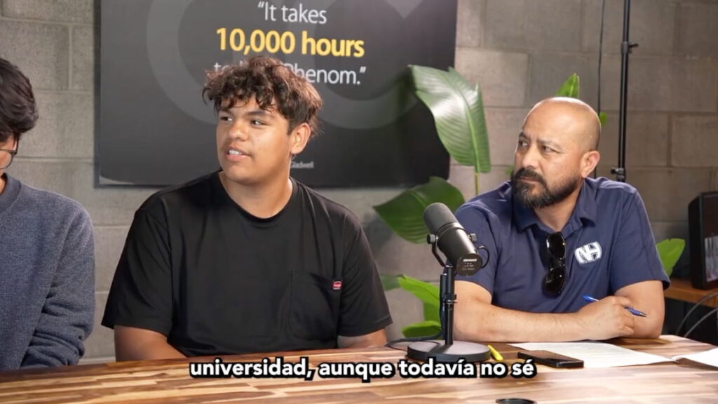 Adrian and Mr. Alcazar in Dr. Boulton's podcast