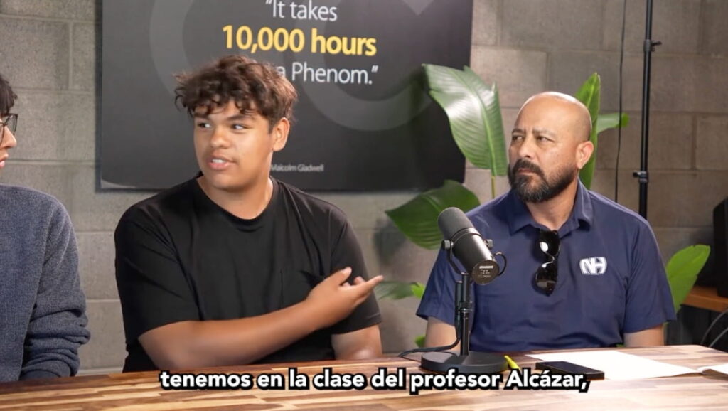 Adrian and Mr. Alcazar in Dr. Boulton's podcast