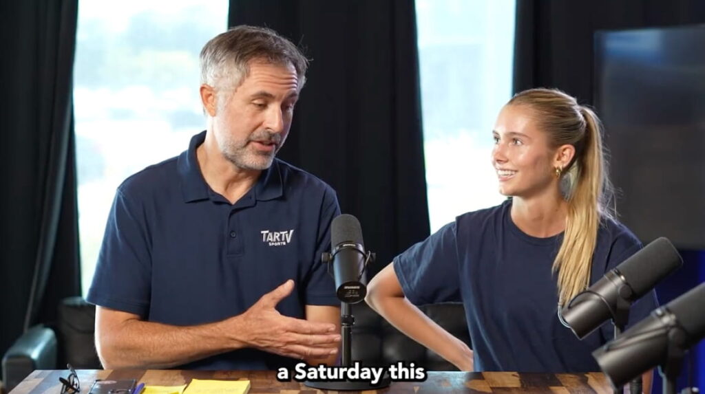 Dr. Boulton and Josie in his podcast