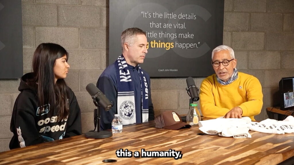 Kim Sales, Dr. Boulton and Yoki in Dr. Boulton's podcast