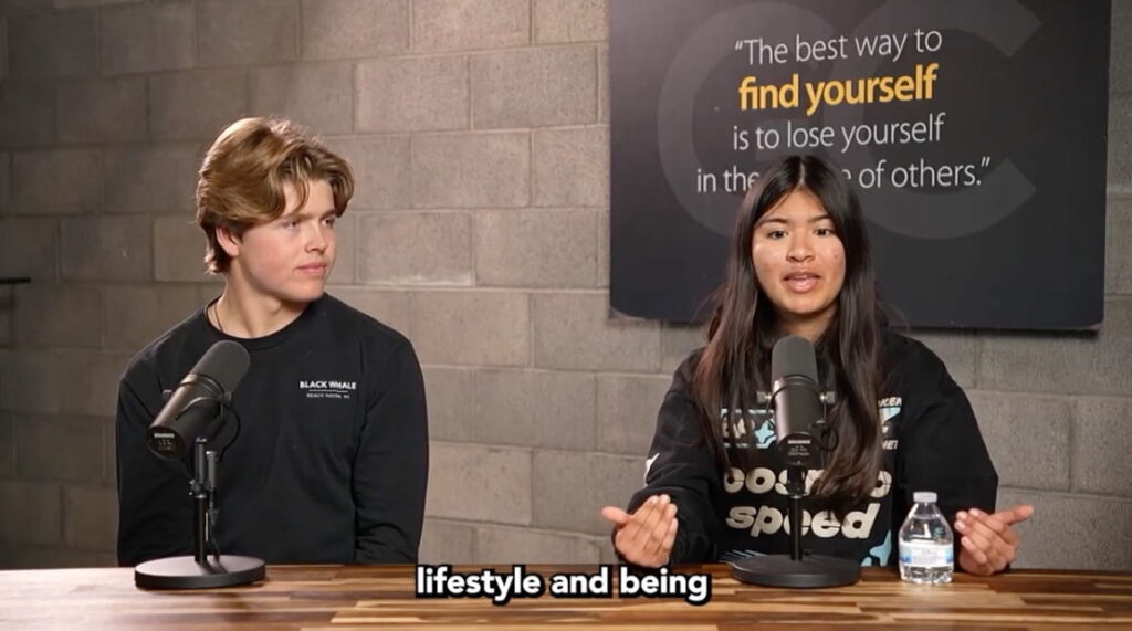 Conrad and Kim in Dr. Boulton's podcast