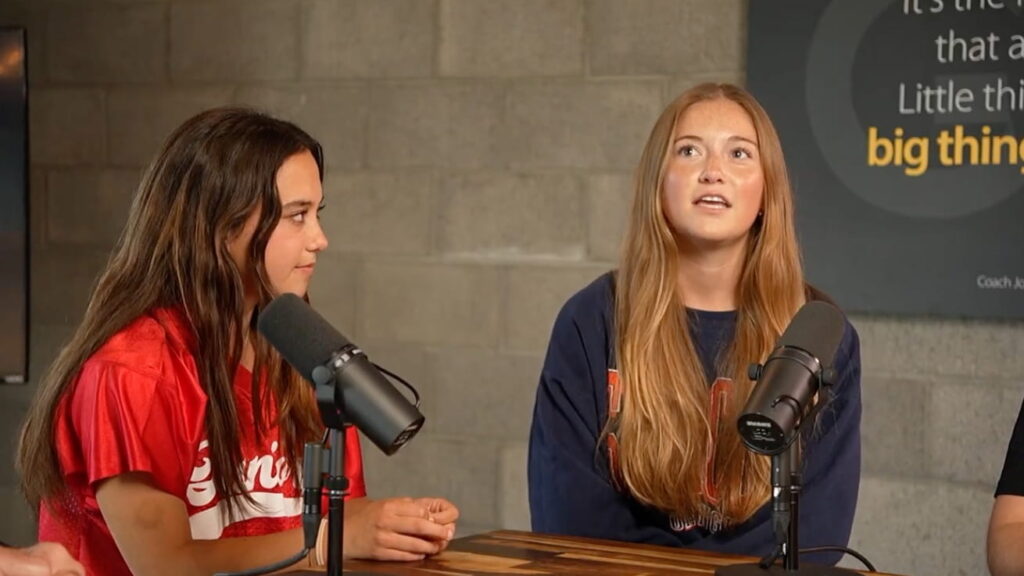 Claire West and Bridget Taketa in Dr. Boulton's podcast