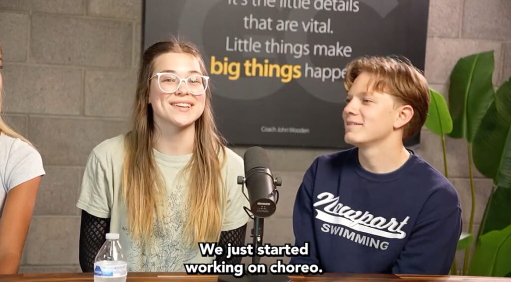 Students Shelby and Nicholas in Dr. Boulton's podcast